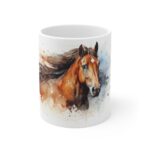 Kreative Aquarell Pferde Tasse – Perfektes Geschenk für Pferdefans