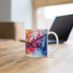 Abstrakte Violine Tasse - Aquarell Geige Becher für Musik- und Kunstliebhaber