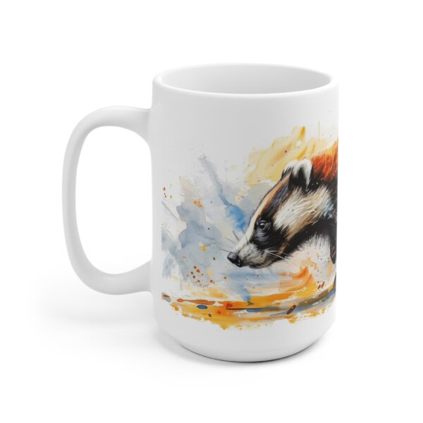 Aquarell Dachs Keramiktasse - Kunstvolles Design für Tierliebhaber