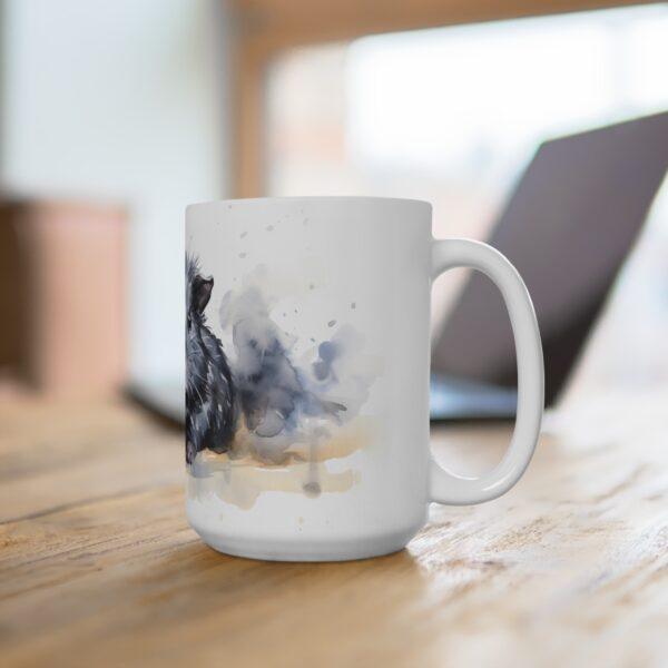 Schwarzes Meerschweinchen Aquarell Tasse – Niedliches Haustier Design für Tierliebhaber