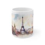 Aquarell Skyline Paris Tasse – Stilvolle Kaffeetasse als Geschenk