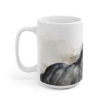 "Weiße Aquarell-Pferde Tasse – Kreatives Geschenk für Pferdefans"