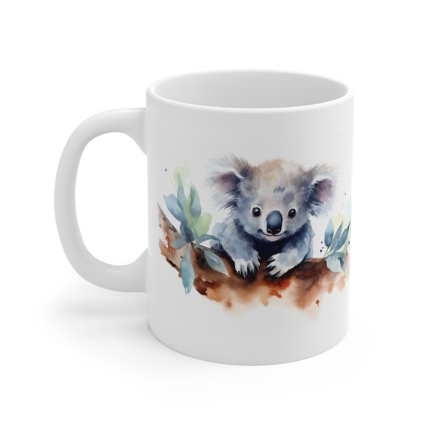 Weiße Keramik Tasse mit Koalabär - Perfekte Kinder-Tasse mit Aquarell-Motiv