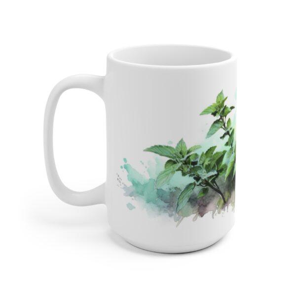 Minze Aquarell Tasse – Stilvolles Kräuter Design für Teeliebhaber und Naturfreunde