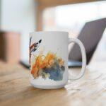 Aquarell Keramikbecher mit Antilopen-Design