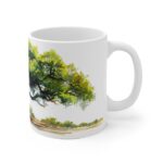 Eiche Aquarelliert Keramikbecher - Hochwertige Tasse für Kaffee und Tee