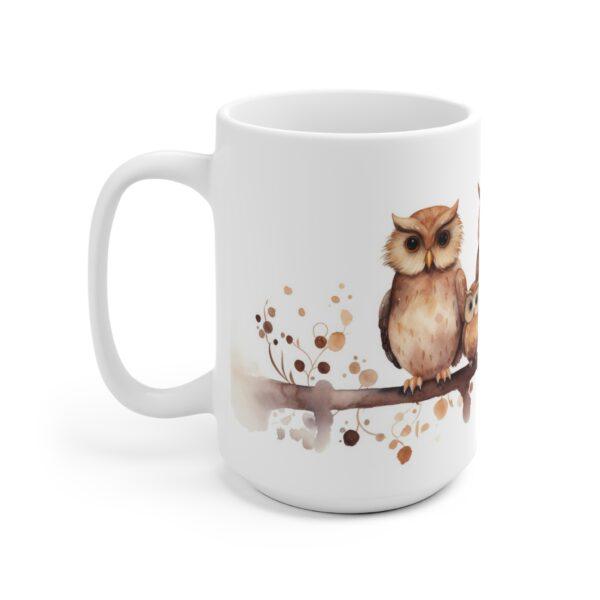 Kindgerechte Eulen Aquarell Tasse - Niedlicher Becher für Kinder und Tierfreunde