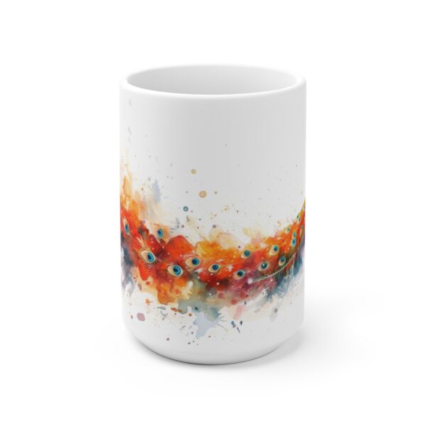 Pfau Aquarell Tasse – Eleganter Becher für Vogelliebhaber und Kunstfreunde