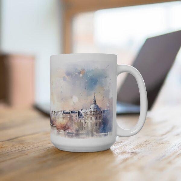 Aquarell Skyline Paris Tasse – Stilvolle Kaffeetasse als Geschenk