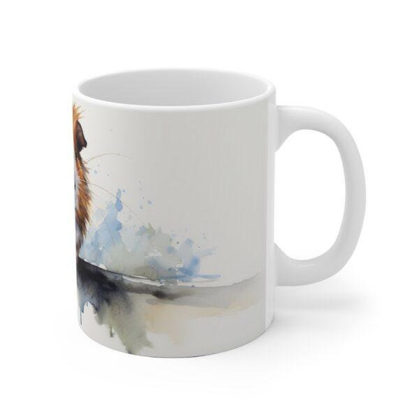 Weiße Meerschweinchen Aquarell Tasse – Perfektes Geschenk für Tierliebhaber