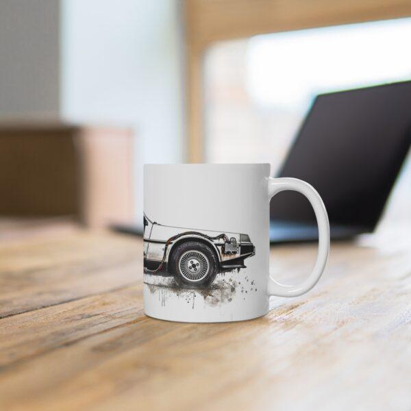 DeLorean Aquarell Tasse - Cooles Design für Filmfans und Sci-Fi-Liebhaber