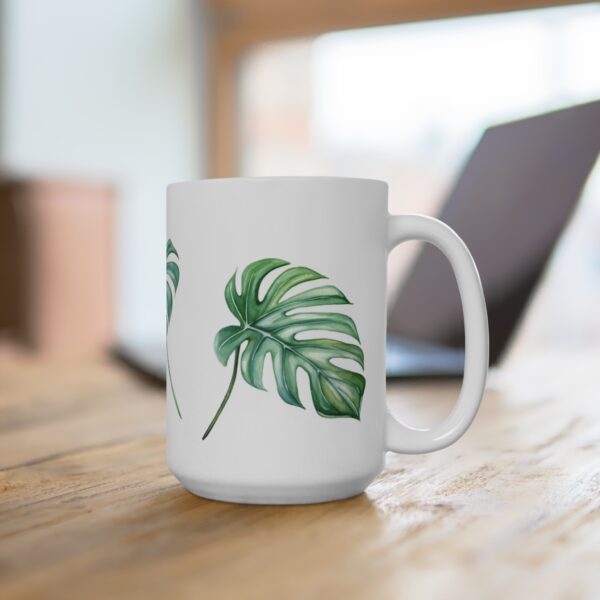 Monstera Aquarell Tasse – Tropical Leaf Design Becher für Pflanzenliebhaber und Naturfreunde