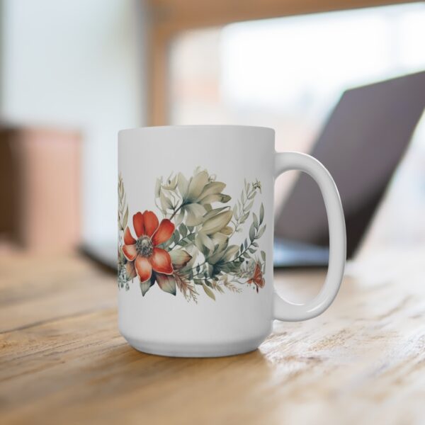 Aquarell Pflanzen Kaffeetasse - Bedruckte Geschenkidee mit Blumenmotiv