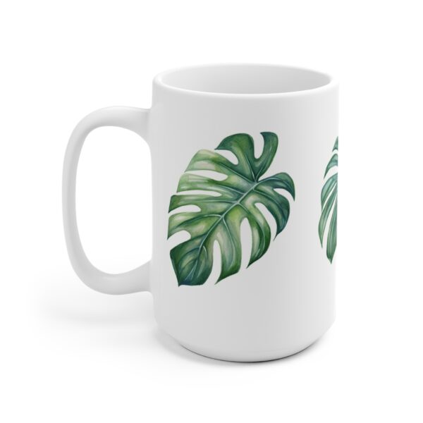 Monstera Aquarell Tasse – Tropical Leaf Design Becher für Pflanzenliebhaber und Naturfreunde