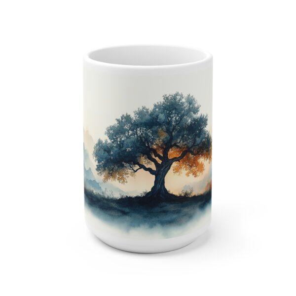 Alte Eiche Kaffeetasse mit Eichenbaum-Motiv – Ideal für Naturliebhaber, spülmaschinenfest und mikrowellengeeignet