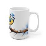 Blaumeise Aquarell Tasse - Stylischer Vogel Design Becher für Vogelbeobachter und Naturfreunde