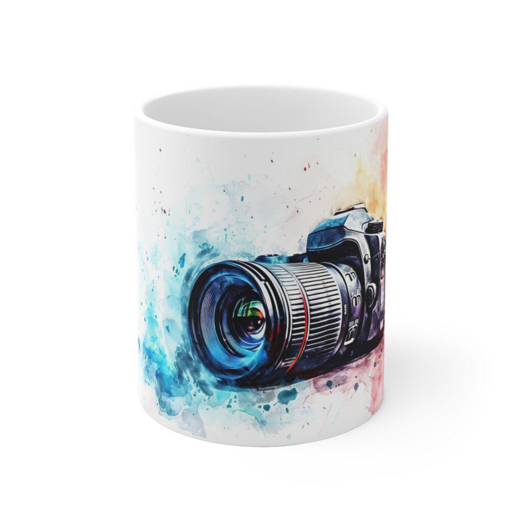 DSLR Kamera Aquarell Tasse - Becher f&uuml;r Fotografen & Kunstliebhaber