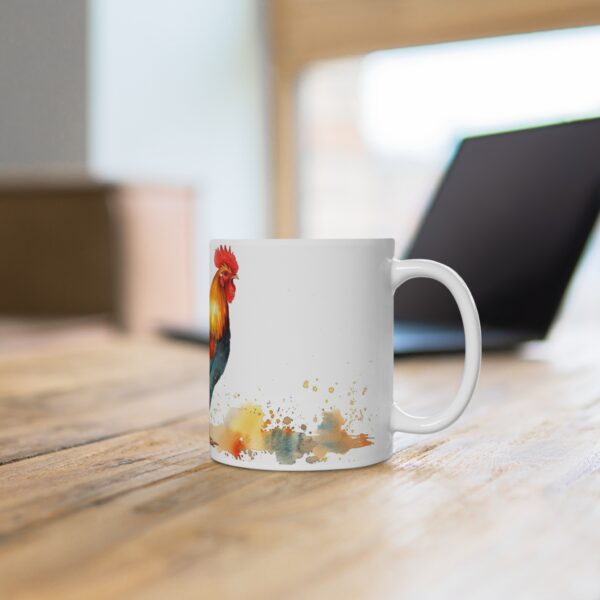 Aquarell Stolzer Hahn Tasse – Bunte Keramiktasse für jeden Anlass