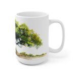 Eiche Aquarelliert Keramikbecher - Hochwertige Tasse für Kaffee und Tee