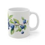 Aquarell-Design Beere Tasse – Kaffeetasse mit Heidelbeeren Motiv