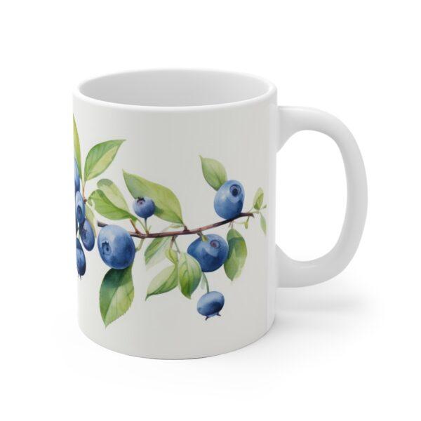 Aquarell-Design Beere Tasse – Kaffeetasse mit Heidelbeeren Motiv