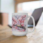 Kirschblüten Aquarell Tasse - Frühlingshaftes Design für Blumenliebhaber und Romantiker