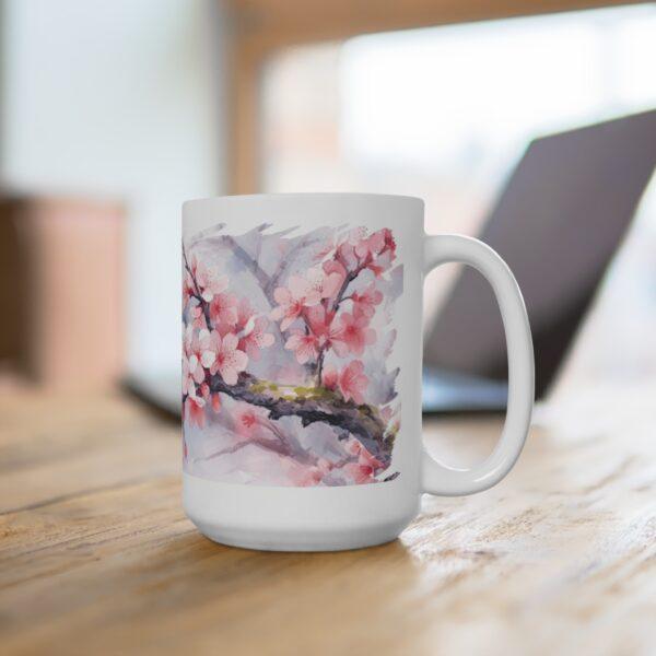 Kirschblüten Aquarell Tasse - Frühlingshaftes Design für Blumenliebhaber und Romantiker