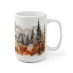 Aquarell Tasse mit Rotem Fuchs - Kreatives Waldtier Design für Naturliebhaber, Ideales Geschenk für Tierfreunde