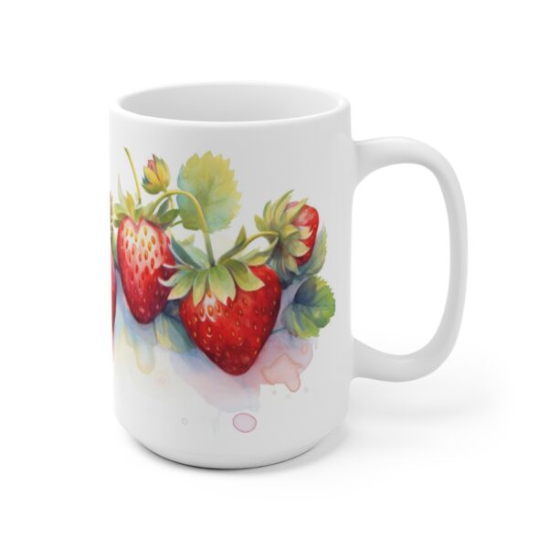 Aquarell Tasse mit Erdbeeren – Ideal als Geschenk für Erdbeerliebhaber