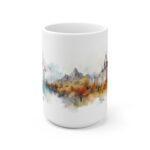 Aquarell Tasse Neuschwanstein Motiv – Perfektes Geschenk für Reisefreunde und Entdecker in Bayern