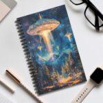 Aquarell UFO-Invasion Notizbuch – Blanko, Liniert, Punktraster & Planer