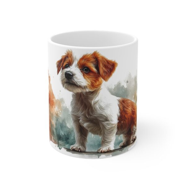 Jack Russell Terrier Keramiktasse mit Aquarell Design - Ideal für Hundeliebhaber