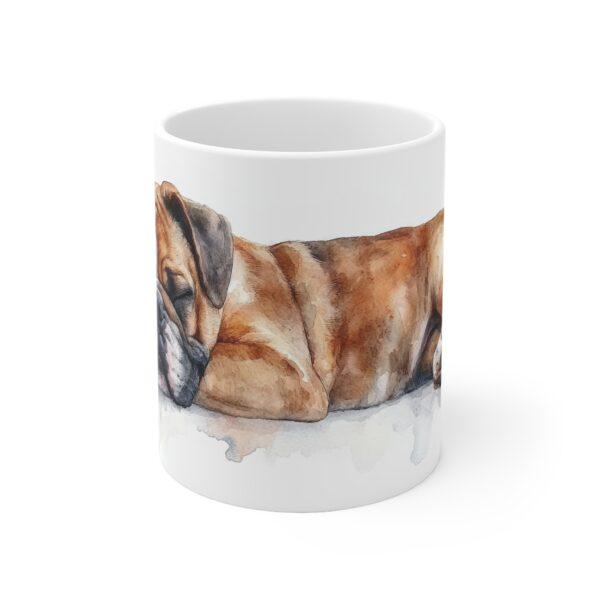 Stilvolle Bulldogge Keramiktasse im Aquarell-Design - Hochwertiger Druck, perfekt für jeden Anlass