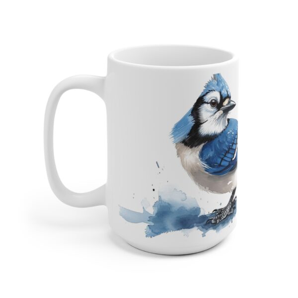 Blauer Häher Aquarell Keramikbecher - Stilvolles Design für jeden Anlass