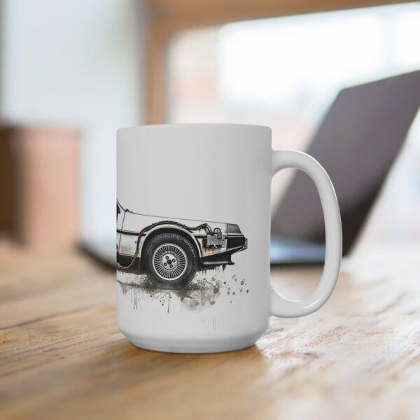 DeLorean Aquarell Tasse - Cooles Design für Filmfans und Sci-Fi-Liebhaber