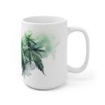 Cannabis Aquarell Becher - Hanfpflanze Design für Botanik-Liebhaber und Naturfreunde