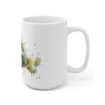 Weiße Keramik Tasse mit Bartagam im Aquarell Stil - Ideales Geschenk für Reptilienfans