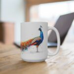 Pfau Aquarell Tasse – Eleganter Becher für Vogelliebhaber und Kunstfreunde