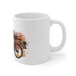 DDR Retro Moped Coffee Mug Classic East German Motorcycle Illustration S50, S51, Vintage Bike Art Cup