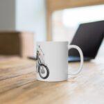 intage East German Moped Mug Classic S50 S51 Style Motorcycle Art, Retro Watercolor Coffee Cup