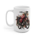 Retro Moped Coffee Mug Classic East German Motorcycle Illustration S50, S51, Vintage Bike Art Cup