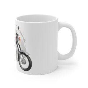 intage East German Moped Mug Classic S50 S51 Style Motorcycle Art, Retro Watercolor Coffee Cup