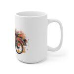 DDR Retro Moped Coffee Mug Classic East German Motorcycle Illustration S50, S51, Vintage Bike Art Cup
