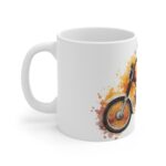 DDR Retro Moped Coffee Mug Classic East German Motorcycle Illustration S50, S51, Vintage Bike Art Cup