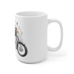 intage East German Moped Mug Classic S50 S51 Style Motorcycle Art, Retro Watercolor Coffee Cup