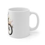 Vintage DDR SR2 Moped Mug Classic East German Motorcycle Art, Retro Watercolor Coffee Cup
