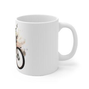 Vintage DDR SR2 Moped Mug Classic East German Motorcycle Art, Retro Watercolor Coffee Cup