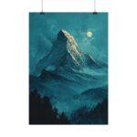 Matterhorn Watercolor Print — Switzerland Mountain Poster