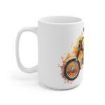 DDR Retro Moped Coffee Mug Classic East German Motorcycle Illustration S50, S51, Vintage Bike Art Cup