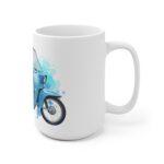 East German DDR Moped Mug Classic Duo Schwalbe Motorcycle Art, Retro Watercolor Coffee Cup